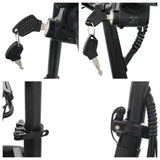 Black Electric Scooter With Seat Foldable Motorised Adults EScooter Commuter EBIKE-007 - Machter