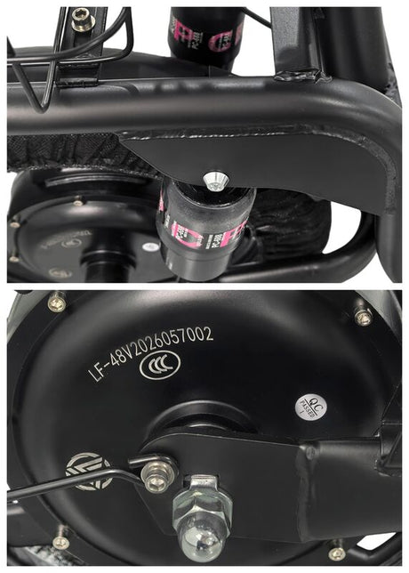 Black Electric Scooter With Seat Foldable Motorised Adults EScooter Commuter EBIKE-007 - Machter