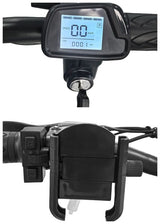 Black Electric Scooter With Seat Foldable Motorised Adults EScooter Commuter EBIKE-007 - Machter