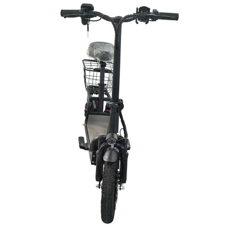Black Electric Scooter With Seat Foldable Motorised Adults EScooter Commuter EBIKE-007 - Machter