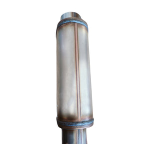 3" Megapower Straight Through 409 Stainless Steel Muffler Centre In / Out 14x9x4 - Machter