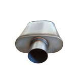 3" Megapower Straight Through 409 Stainless Steel Muffler Centre In / Out 14x9x4 ECC-001 - Machter