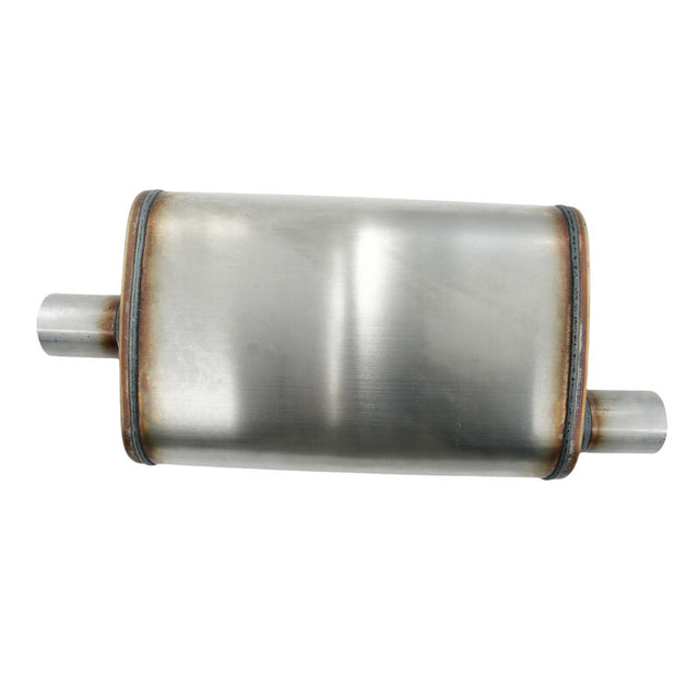 2" Inch 50mm Sports Exhaust Muffler Centre/ Offset 4" x 9" x 14" Stainless Steel ECC-005 - Machter