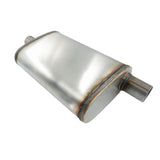 2" Inch 50mm Sports Exhaust Muffler Centre/ Offset 4" x 9" x 14" Stainless Steel ECC-005 - Machter