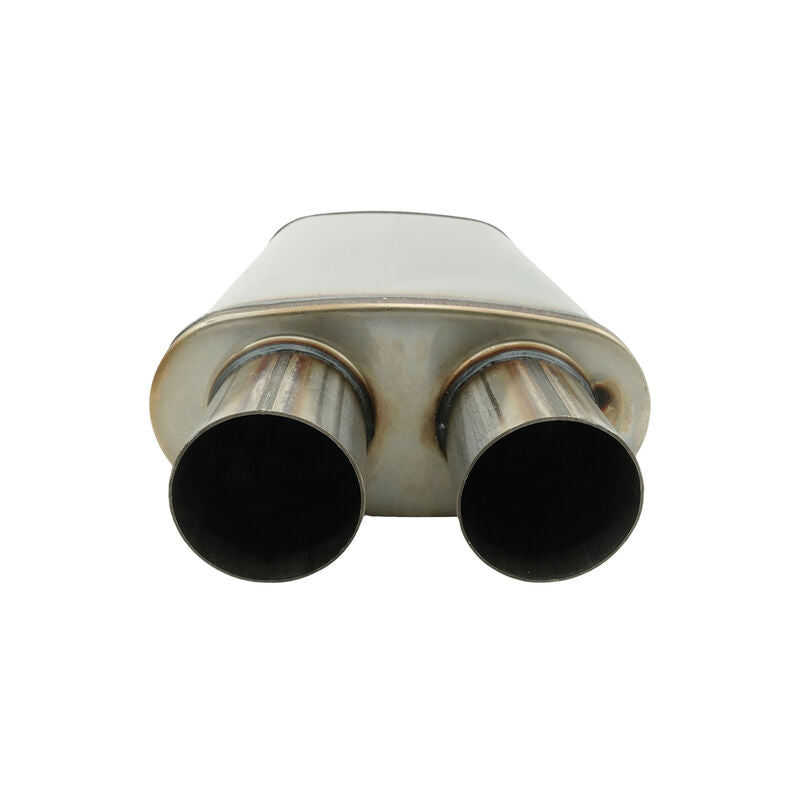 2.5" Twin in/out Stainless Steel Cross Over X-Pipe Muffler Exhaust - Machter