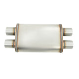2.5" Twin in/out Stainless Steel Cross Over X-Pipe Muffler Exhaust - Machter