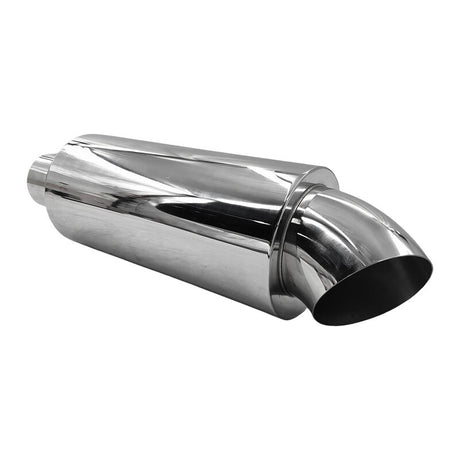 Polished Tip Exhaust Muffler Cannon 480mm Length 3" Inlet 4" Outlet - Machter