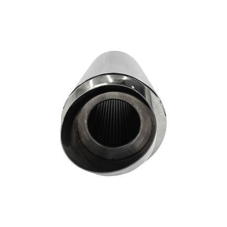 Polished Tip Exhaust Muffler Cannon 480mm Length 3" Inlet 4" Outlet - Machter