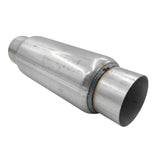 3" Exhaust Hotdog Resonator Muffler Glass Pack 9" Long High Flow - Machter