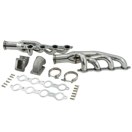 Turbo Manifold Header+Elbow Fit For Chevrolet Small Block V8 LS1 LS6 LSX Camaro Corvette For GM Cadillac CTS - Machter