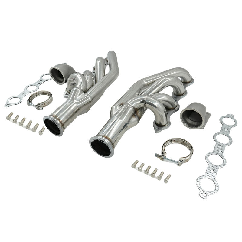 Turbo Manifold Header+Elbow Fit For Chevrolet Small Block V8 LS1 LS6 LSX Camaro Corvette For GM Cadillac CTS - Machter