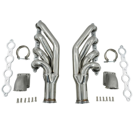 Turbo Manifold Header+Elbow Fit For Chevrolet Small Block V8 LS1 LS6 LSX Camaro Corvette For GM Cadillac CTS - Machter