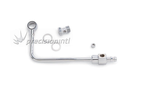 Single Chrome Steel Feed Fuel Line 3/8" Performer & Thunder Carbs ED8126 - Edelbrock