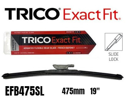 Exact Fit Slide Lock Beam Blade (475MM) (EUMER19) EFB475SL - Trico | Universal Auto Spares