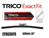 Exact Fit FB Beam Blade (650MM) (EU-26-650 + V-Adapt) EFB650FB - Trico | Universal Auto Spares