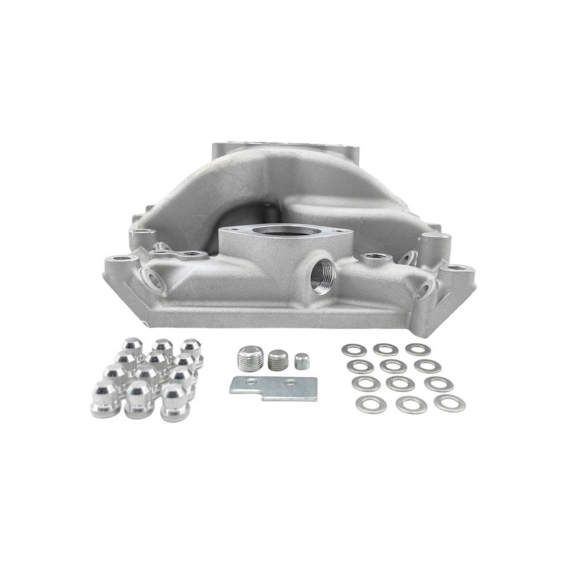Engine Intake Manifold Dual Plane Silver Fit For Small Block Chrysler 318 340 360 - Machter