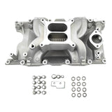 Engine Intake Manifold Dual Plane Silver Fit For Small Block Chrysler 318 340 360 - Machter