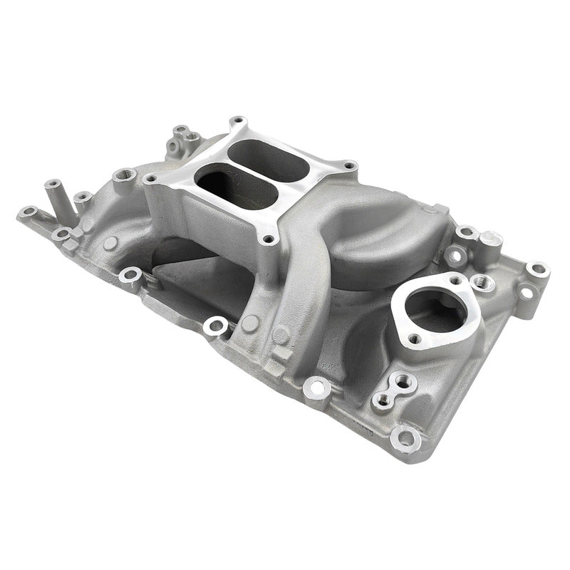 Engine Intake Manifold Dual Plane Silver Fit For Small Block Chrysler 318 340 360 - Machter