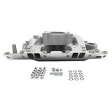 Engine Intake Manifold Dual Plane Silver Fit For Small Block Chrysler 318 340 360 - Machter