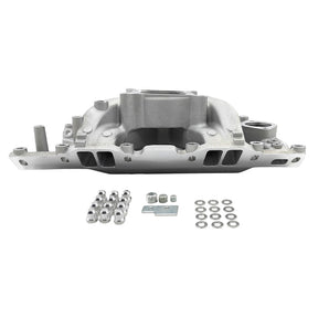 Engine Intake Manifold Dual Plane Silver Fit For Small Block Chrysler 318 340 360 - Machter