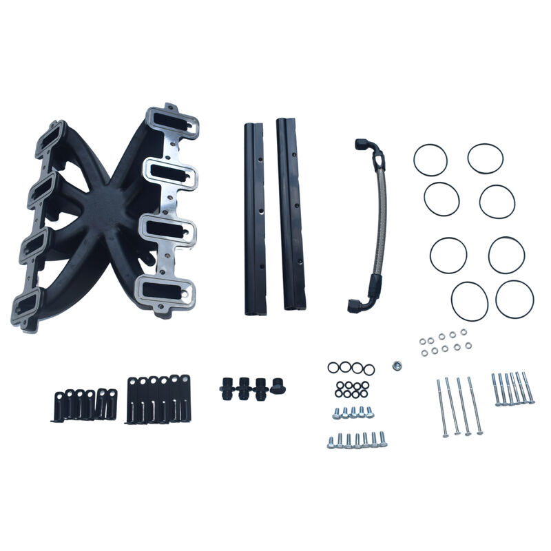 Cathedral Port Single Plane EFI Intake Manifold w/ Fuel Rails Fit For GM LS1/LS2/LS6 - Machter