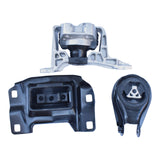 3 Pcs Engine Mount Kit Petrol Fit For Mazda 3 2.0L MZR BK BL Rear 2004-ON For Ford Focus LS LT LV LW 2.0L 2005-2011 EMASM-MA001 - Machter