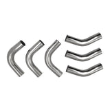6Pieces Exhaust Pipe Mandrel Bend 2.5" Inch 63.5mm 45 & 90 Degree Semi Bright Mild Steel - Machter