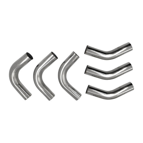 6Pieces Exhaust Pipe Mandrel Bend 2.5" Inch 63.5mm 45 & 90 Degree Semi Bright Mild Steel - Machter