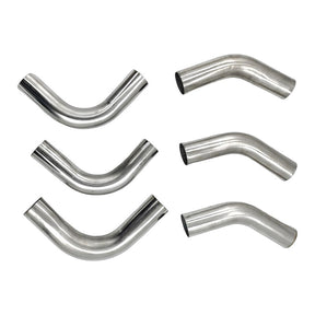 6Pcs Exhaust Pipe Mandrel Bend 2.5" Inch 63.5mm 45 & 90 Degree Semi Bright Mild Steel EP-007 - Machter