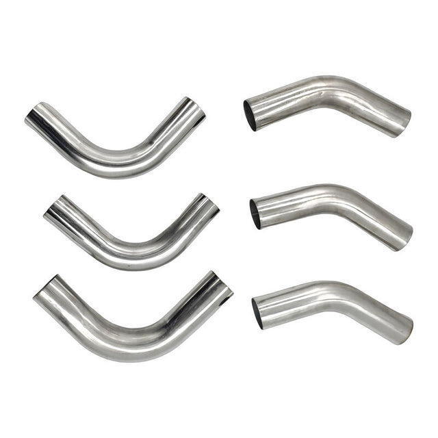 6Pcs Exhaust Pipe Mandrel Bend 2.5" Inch 63.5mm 45 & 90 Degree Semi Bright Mild Steel EP-007 - Machter