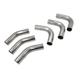 6Pieces Exhaust Pipe Mandrel Bend 2.5" Inch 63.5mm 45 & 90 Degree Semi Bright Mild Steel - Machter