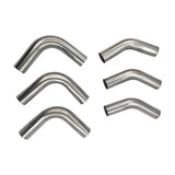 6Pieces Exhaust Pipe Mandrel Bend 2" Inch 50.8mm 45 & 90 Degree Semi Bright Mild Steel - Machter