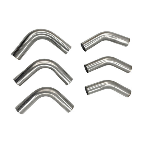6Pieces Exhaust Pipe Mandrel Bend 2" Inch 50.8mm 45 & 90 Degree Semi Bright Mild Steel - Machter