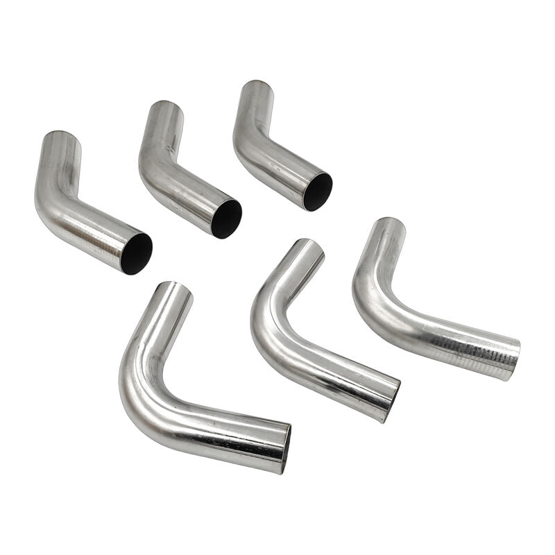 6Pieces Exhaust Pipe Mandrel Bend 2" Inch 50.8mm 45 & 90 Degree Semi Bright Mild Steel - Machter