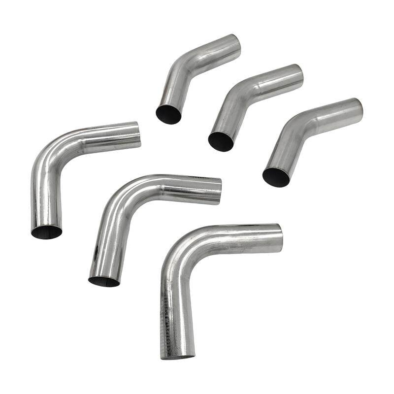 6Pieces Exhaust Pipe Mandrel Bend 2" Inch 50.8mm 45 & 90 Degree Semi Bright Mild Steel - Machter