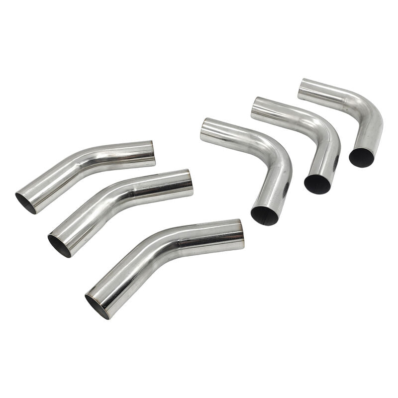 6Pieces Exhaust Pipe Mandrel Bend 2" Inch 50.8mm 45 & 90 Degree Semi Bright Mild Steel - Machter