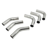6Pieces Exhaust Pipe Mandrel Bend 2" Inch 50.8mm 45 & 90 Degree Semi Bright Mild Steel - Machter