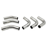 6Pieces Exhaust Pipe Mandrel Bend 2" Inch 50.8mm 45 & 90 Degree Semi Bright Mild Steel - Machter