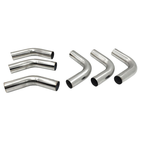 6Pieces Exhaust Pipe Mandrel Bend 2" Inch 50.8mm 45 & 90 Degree Semi Bright Mild Steel - Machter