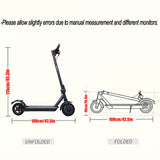 Electric Scooter Adult Foldable Travel E Bike Black Portable 900W 40KM/H 50KM ESCOOTER-006 - Machter