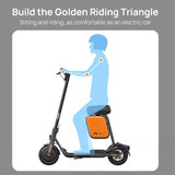 Electric Scooter Adult Foldable Travel E Bike With Seat Portable 900W 40KM/H 50KM Grey ESCOOTER-007SE - Machter