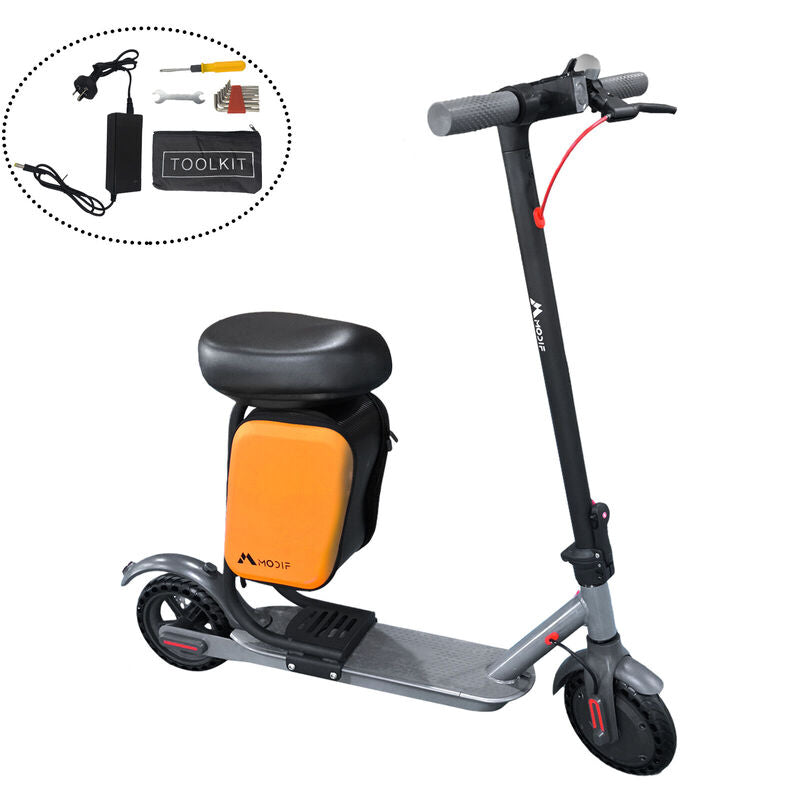 Electric Scooter Adult Foldable Travel E Bike With Seat Portable 900W 40KM/H 50KM Grey ESCOOTER-007SE - Machter