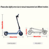 Electric Scooter Adult Foldable Travel E Bike Grey Portable 900W 40KM/H 50KM ESCOOTER-007 - Machter