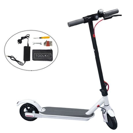 Electric Scooter Adult Foldable Travel E Bike White Portable 900W 40KM/H 50KM ESCOOTER-008 - Machter