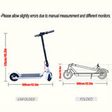 Electric Scooter Adult Foldable Travel E Bike White Portable 900W 40KM/H 50KM ESCOOTER-008 - Machter