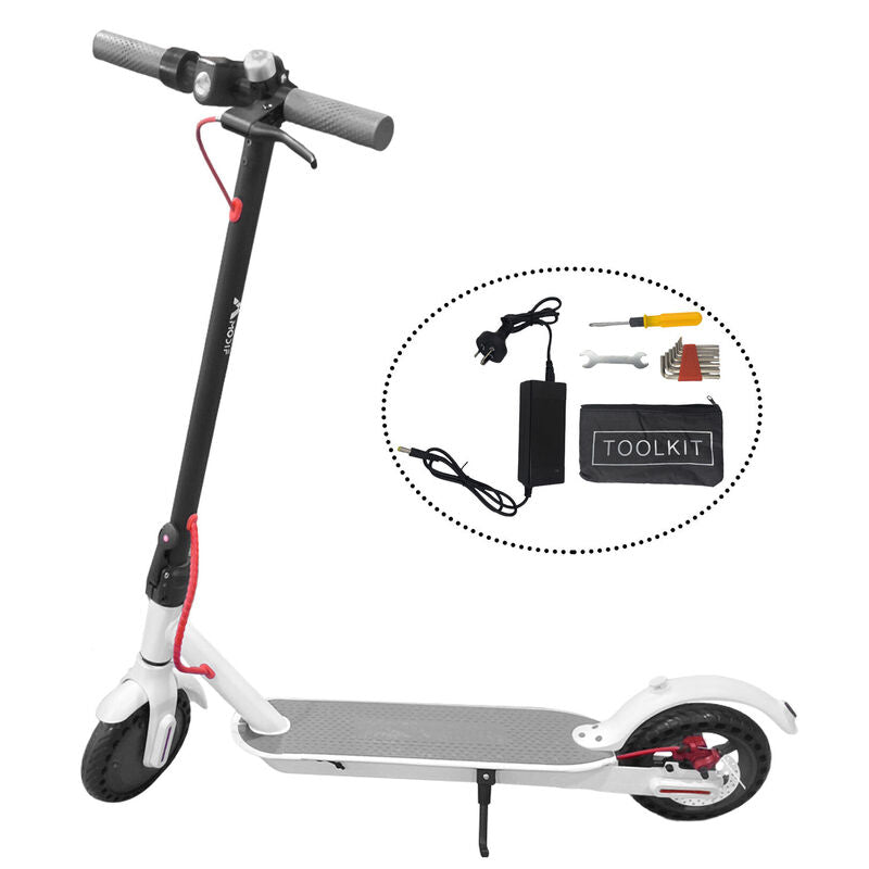 Electric Scooter Adult Foldable Travel E Bike White Portable 900W 40KM/H 50KM ESCOOTER-008 - Machter