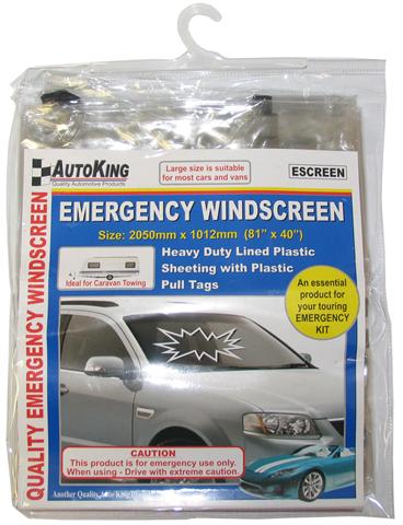 Emergency Windscreen 40"W x 81"L Heavy Duty Plastic - AUTOKING | Universal Auto Spares