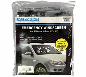 Emergency Windscreen 40"W x 81"L Heavy Duty Plastic - AUTOKING