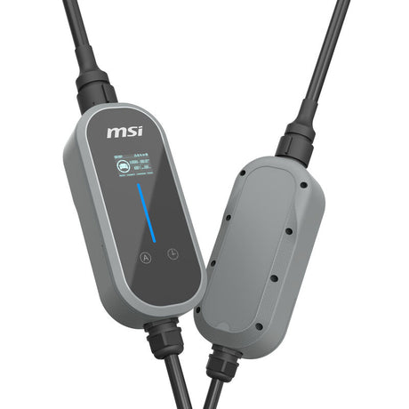 MSI Portable EV Charger Grey Ezgo 10A+15A+Home Kit Single Phase EVCHARGER-GREY - Machter