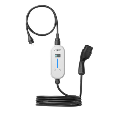 MSI Portable EV Charger White Ezgo 10A+15A+Home Kit Single Phase EVCHARGER-WHITE - Machter